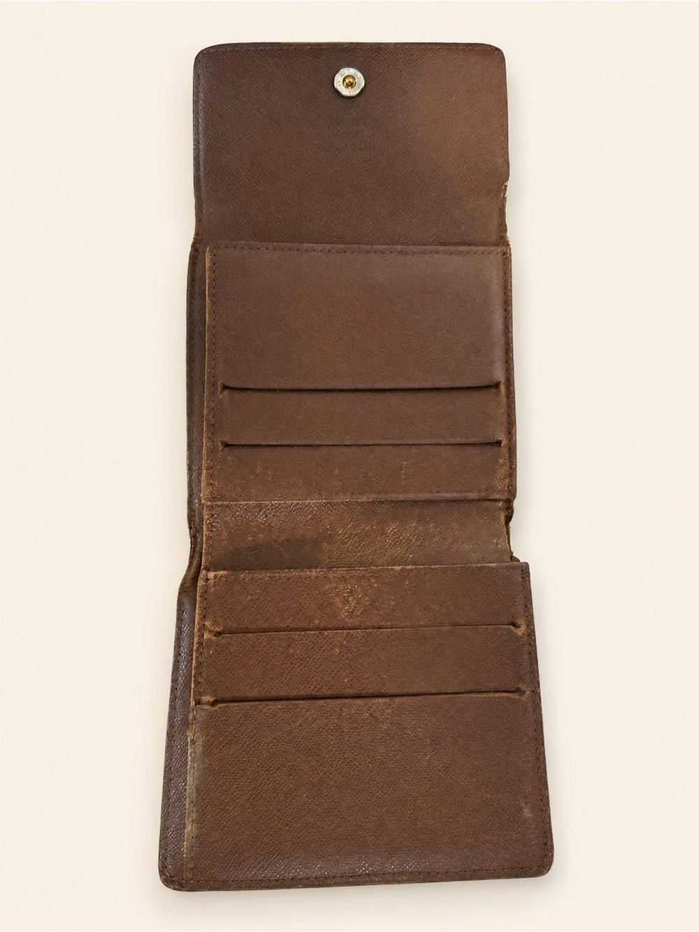 Louis Vuitton Monogram Compact Snap Wallet Vintage Brown LV - Picture 5 of 11